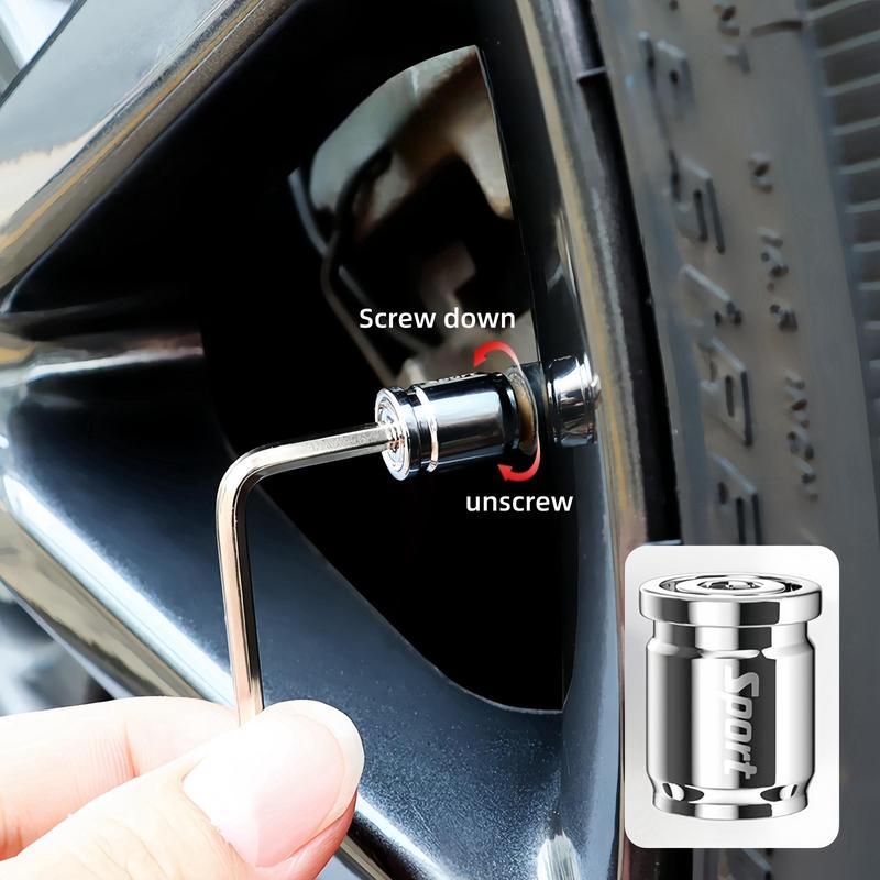 Car Tire Valve Stem Cap, 4 Counts/set Anti-theft Car Tire Valve Stem Cover, Universal Car Tire Valve Stem Cap for Motorcycle, Car, Truck 5