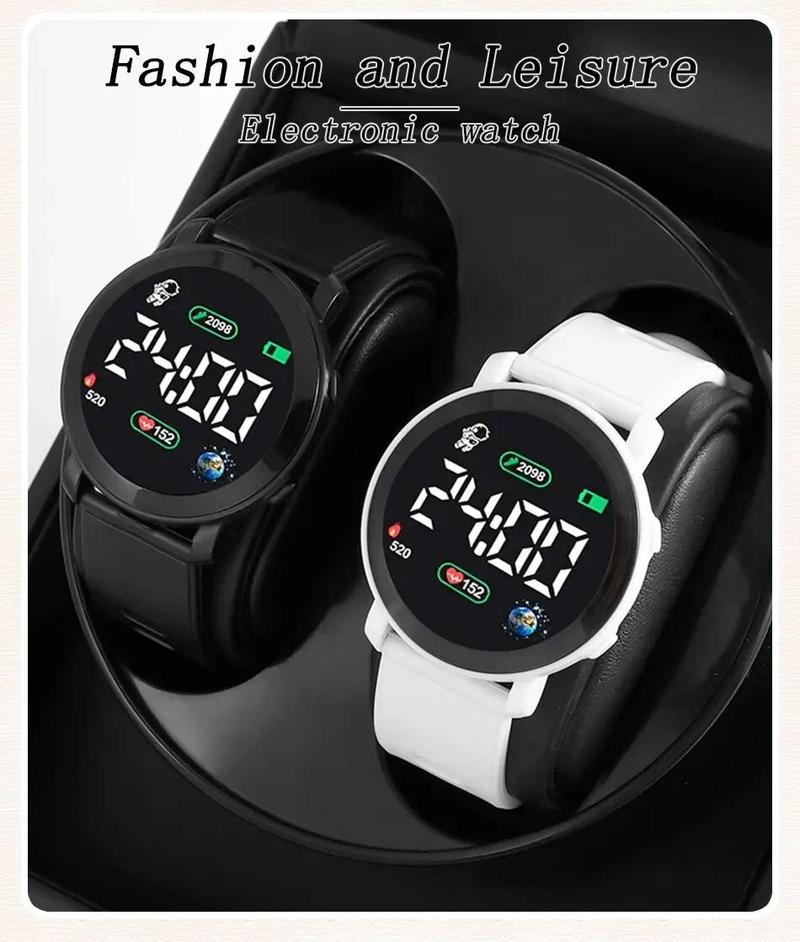 Product Introduction of Kids Sports Digital Watch Waterproof LED Display Children Electronic Watches for Girls Boys Silicone Wristwatch 8