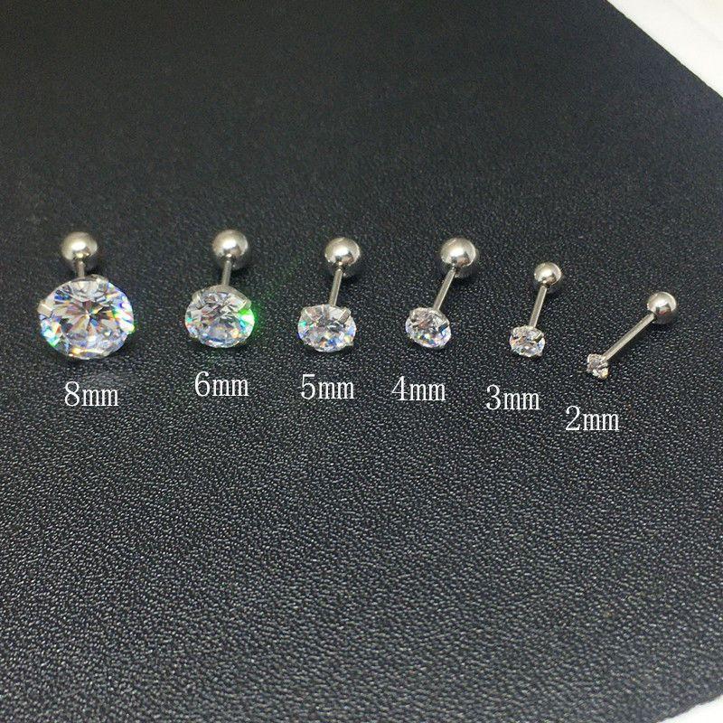 Kancing Telinga Keluli Titanium, Stud Tulang Telinga Skru, Gaya Ins ...