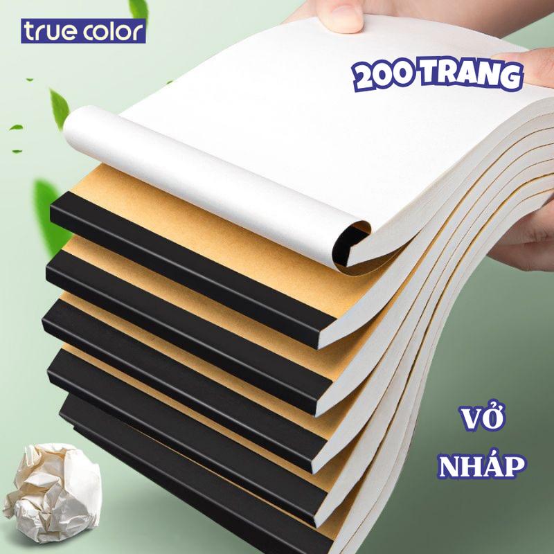 Giấy nháp trắng 200 trang, vở nháp bìa kraft không dòng kẻ - Sổ tay lật dọc, giấy tính toán, giấy note ghi chú đa năng dành cho học sinh, sinh viên dùng thi nghiên cứu sinh, vẽ phác thảo