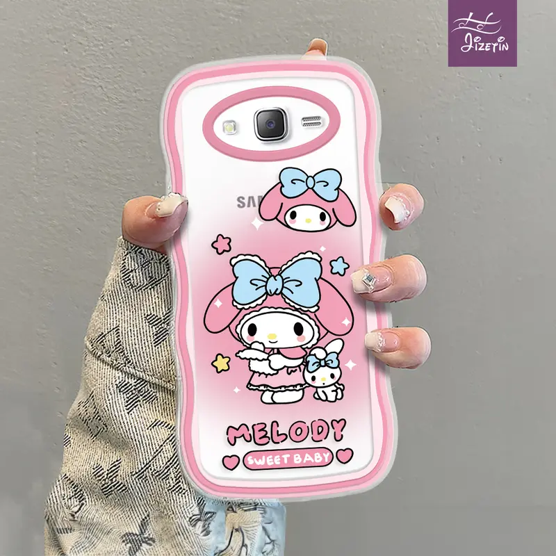 Melodi Tie-Dye casing hp bentuk aneh untuk Samsung Galaxy J7/Core/Prime J5 Pro J3 J2 Pro/Prime soft case lucu cewek kece handphone ponsel plastic(c2x-2202) 2