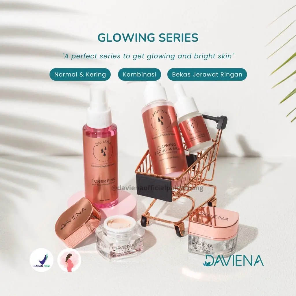 DAVIENA PUSAT- PAKET GLOWING SERIES DAVIENA SKINCARE