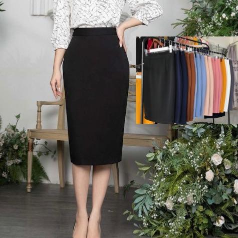 Chân váy công sở bút chì 2 lớp cao cấp tây Collection dài 60cm mặc qua gối, vải đẹp, may kĩ, mặc tôn dáng và sang trọng