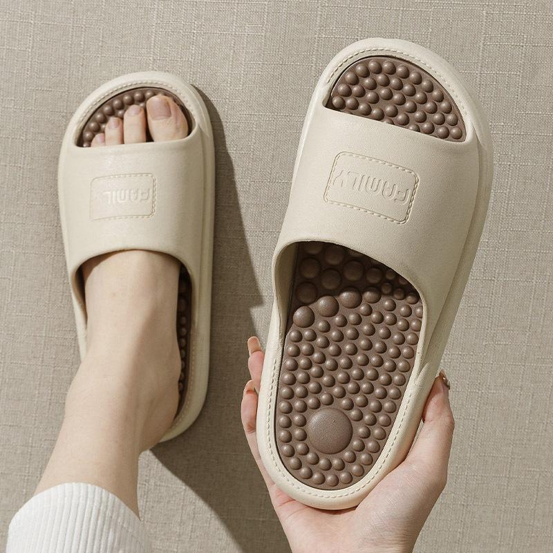 Dép Lê Quai Ngang Chống Trượt Mát Xa Êm Chân Đi Trong Nhà Home Cao Cấp Mã Dp03 - Lynh Store Slipper Cao Su DéP Nam Nữ Đế Bằng