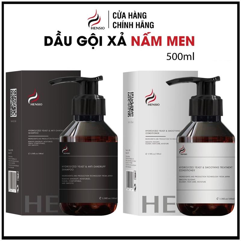 Dầu Gội Hỗ Trợ Nấm Ngứa, Gàu Từ Nấm Men Hensio - Công Thức và Nguyên Liệu Nhật Bản ( Tặng Lược Gội Đầu Cho Combo Gội Xả 500ml )