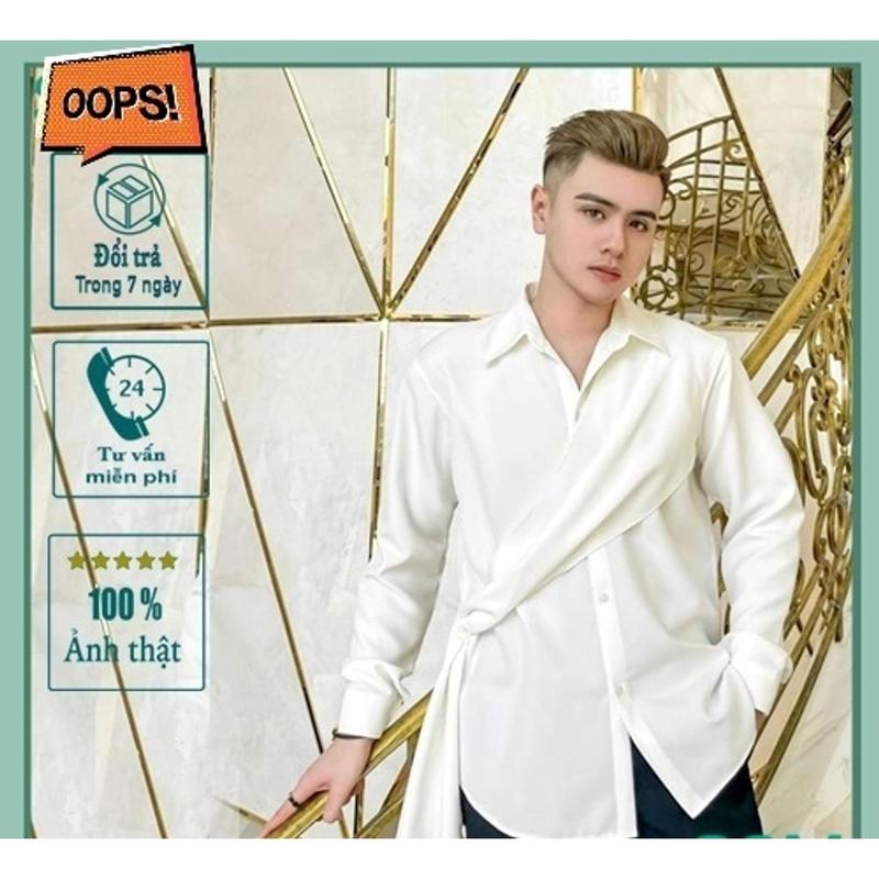 Áo sơ mi nam Style hàn quốc from rộng hiện đại Menswear