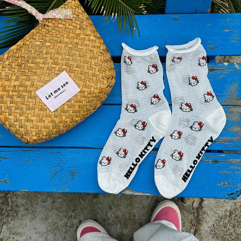 Product Introduction of Cute Kitten White Socks Simple Sweat Absorbent Breathable Stockings Fashion Accessories Girls Supplies 2