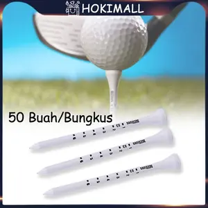 FORDOS 50Pcs Tee Bola Golf Bahan Kayu Warna Putih Ukuran 83mm TERBARU!!