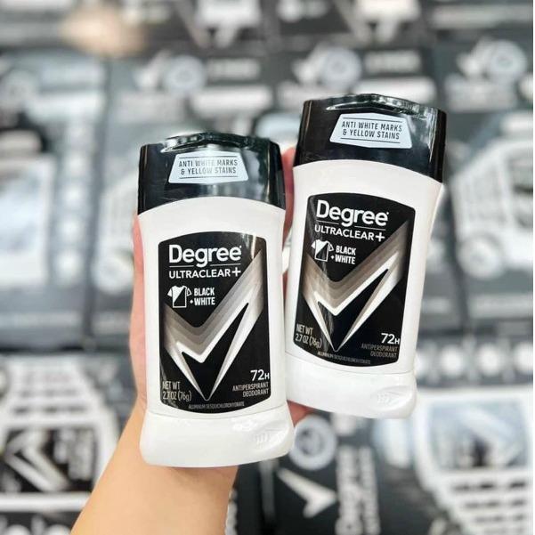 Lăn khử mùi lăn nách DEGREE Men Black + White | Cool Rush | Sport 76g (Trắng)/ Lăng khử mùi nam