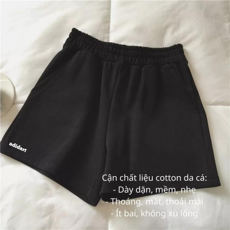 HCM Quần Short Form Rộng Nam Nữ Unisex Esential Chất thun Cao Cấp Menswear Quần Lửng Voi Nhung