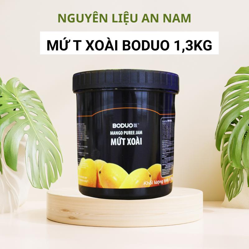 Mứt Xoài hộp 1,3kg thơm ngon, hương vị tự nhiên, chuyên dùng trong pha chế trà sữa, trà hoa quả Chua Food