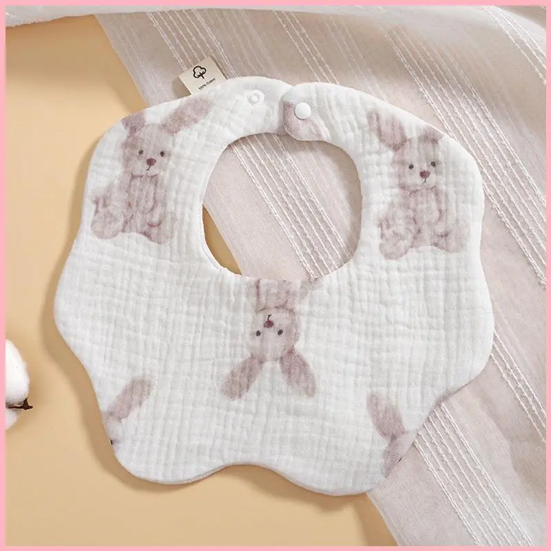 HIKASISHOP Yếm Xô hoa 6 lớp Muslin Tree cao cấp cho bé trai/ bé gái 3