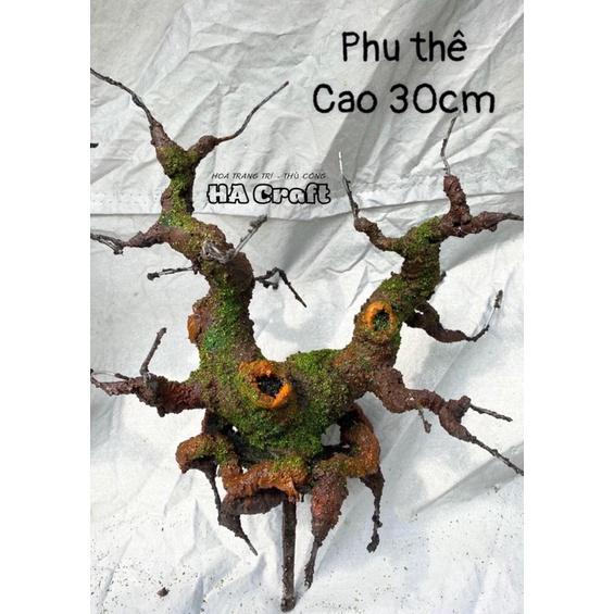 Thân cây giả dáng Phu Thê 25-30cm làm hoa mai đào đón tết S0280