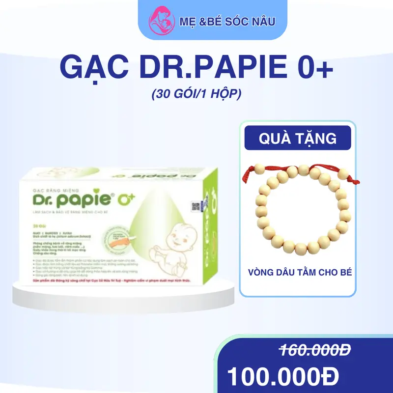 Gạc rơ lưỡi Dr.Papie tiêu chuẩn 5sao - 30 gói/hộp - Kem, Voi 1