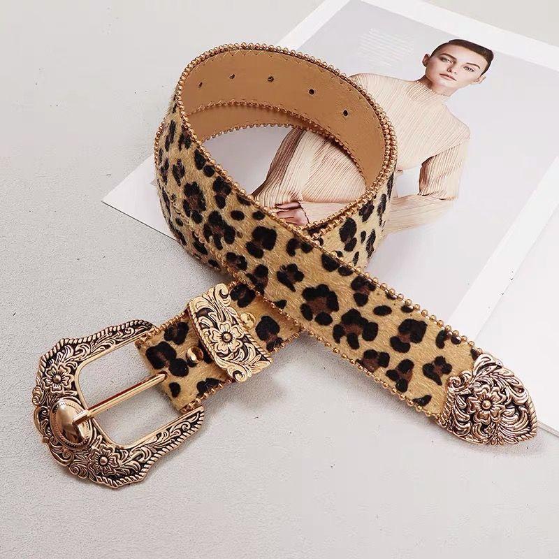 Thắt lưng phương Tây, họa tiết da báo, thích hợp cho quần jean Hợp Xu hướng dành cho phụ nữ, dây chuyền thắt lưng in hình động vật Y2K, thắt lưng quần jean Punk Rock, với khóa chữ D-Ring, có sẵn trong màu nâu và đen. mũ  điều  hòa  quạt  gió mũ  hoa