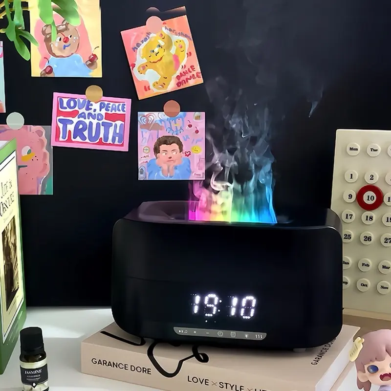 Máy xông tinh dầu Ngọn Lửa Loa Bluetooth Nháy Đèn Theo Nhạc mẫu mới nhất - Diffuserlux 8