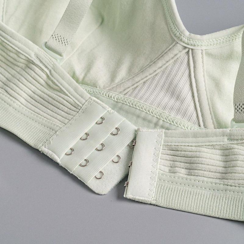 BH Bra Motif Garis Lurus Push Up Senam Zumba Yoga Pakaian Dalam Wanita Sports Belt B45 4