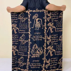 Al Hubeib- Sarung Santri Rayon Gloyor Dewasa Hitam Lembut Nyaman Muslim Pekalongan Santriwati Sarung Pria Wanita Bahan Rayon Gloyor