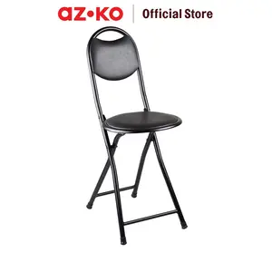 SOLEIL KURSI LIPAT KULIT - HITAM