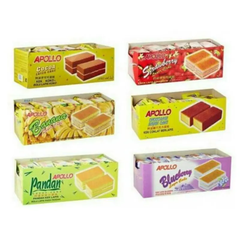 Apollo Layer Cakes Bolu Lapis Banana Coklat Kue Pandan Strawberry Food