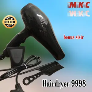 Hair Dryer Black 9998 Pengering Rambut Free Sisir Rambut Murah