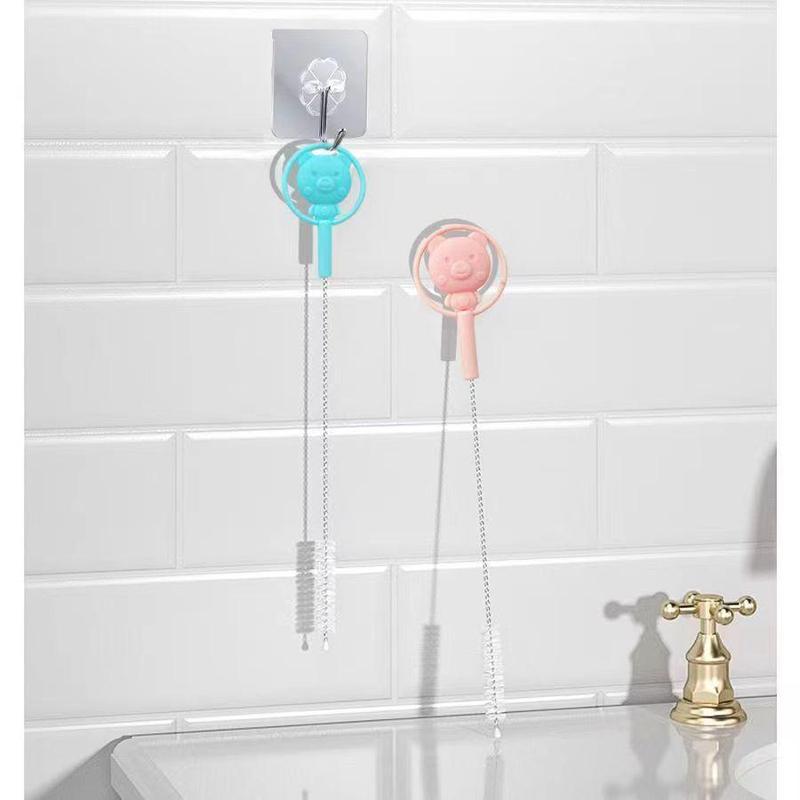 Product Introduction of Children Cartoon Straw Brush Baby Bottle Gravity Ball Straw Brush Nipple Cleaning Brush 4