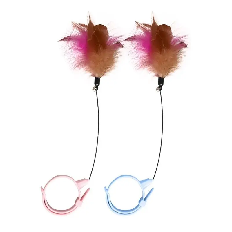 Cat Teaser Wand Cat Toy Self-Entertainment Cat Boredom Reliever Pet Play Automatic Feather Collar Cat Teasing Supplies Collection