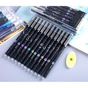 12pcs/Box Constellation pen Black ink Erasable Gel Pen