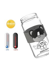Gambar Orinoco Botol Kaca Magic Bear MCC-531 With Filter Tea Anti Tumpah 380 ML Borrosilicate Glass - Red dari Orinoco Smart Living Kota Bogor 3 Tokopedia