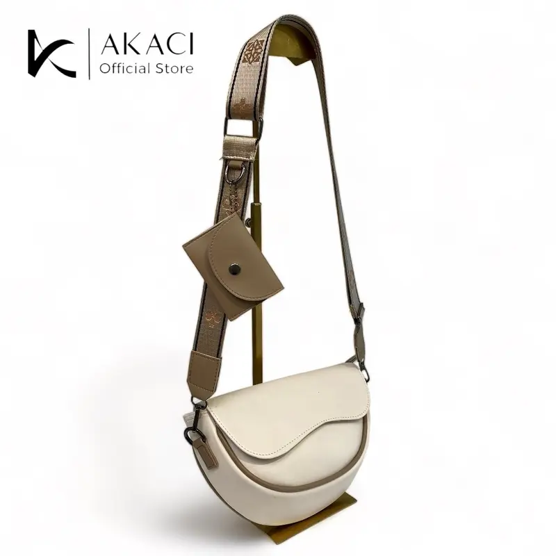 Akaci store | ZURAA Tas selempang wanita Terbaru 09-8233 Bahan Sintetis  kuliah kerja kantor ibu Polos Kulit PU kuliah kerja pesta 0