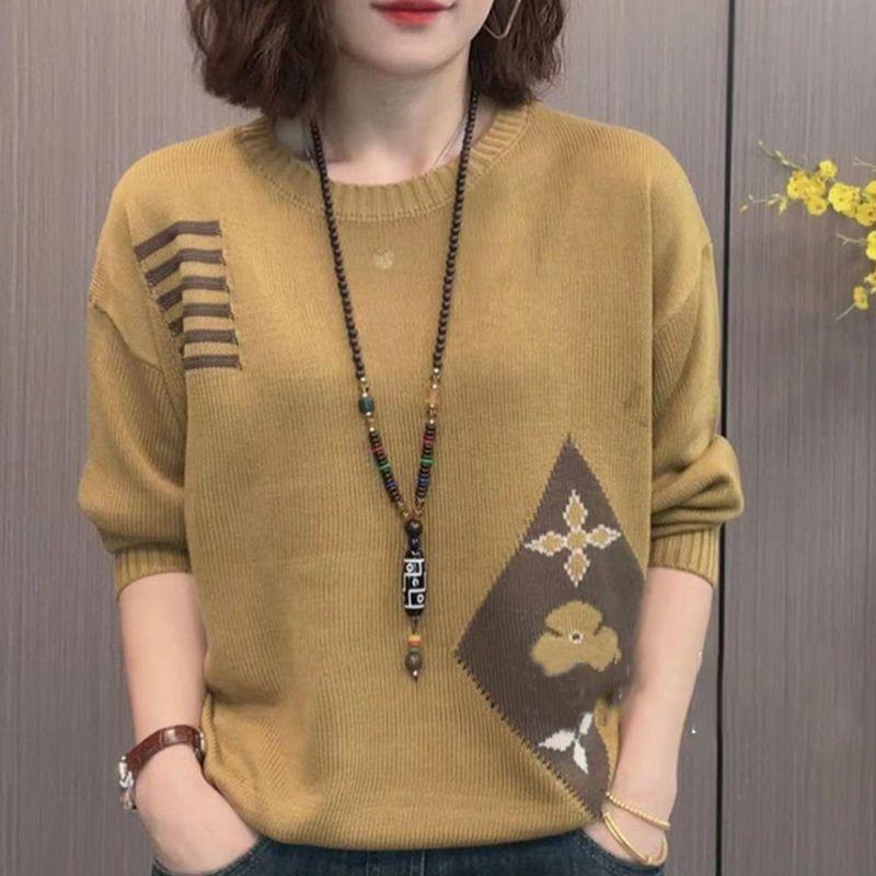 Áo Len Cao Cấp Thời Trang Và Phong Cách, Dáng Rộng Rãi Và Dễ Phối Đồ, Mỏng Vừa Vặn, Thích Hợp Cho Người Trẻ Hơn, Áo Len, Cổ Áo Mới, 2024 Nữ Top