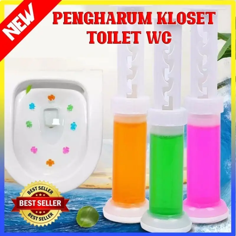 PROMO JAYA Suntikan Pewangi Kloset Gel Pengharum Toilet Pewangi Kamar Mandi Closet WC Penghilang Bau Pembersih Harum Aroma Anti Cleaner Happy Shopping 4