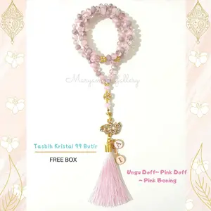 Tasbih Kristal 99 Butir Mix Warna Free Box
