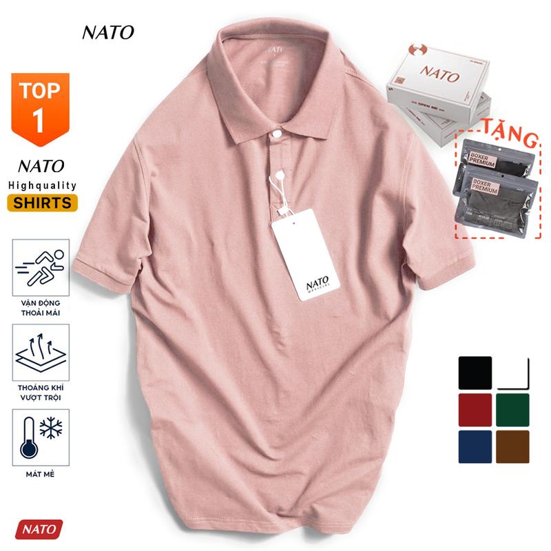 Áo Thun Polo Nam BASIC Vải Cotton Cá Sấu Cao Cấp Chuẩn Đẹp Tay Ngắn Có Cổ Màu Trắng Đen Đỏ Xanh Navy Trơn Họa Tiết NATO Menswear Ngắn Tay Shirt Cộc Tay