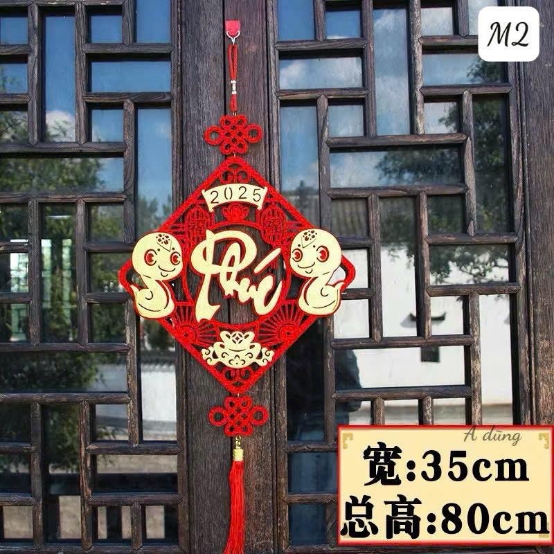 ￼Leotakf 2025 Trang Trí Năm Rắn, Phước Lành Phong Cách Trung Hoa Mặt Dây Chuyền Tết Nguyên Đán, Đỏ Sáng Tạo Dày Với Tua Rua Việt Nam Trang Trí May Mắn Trang Trí Nhà Cửa 4