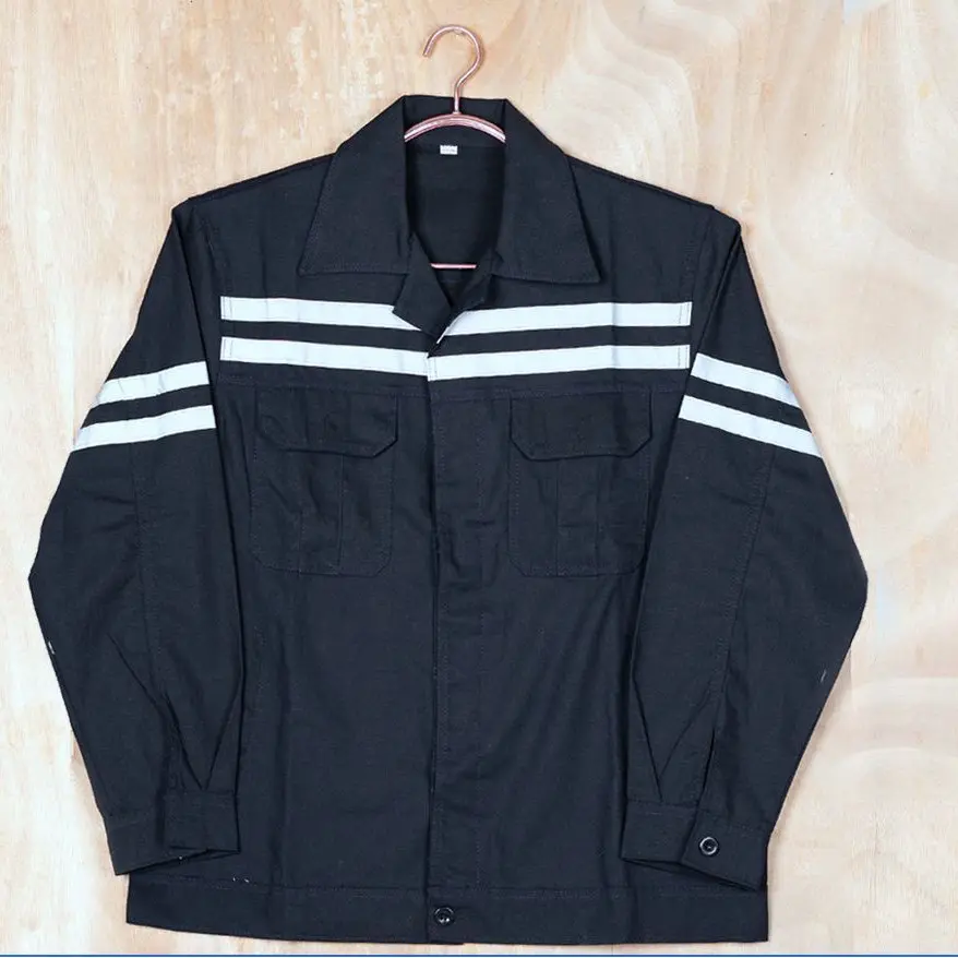 PPE Safety Jacket Reflective  Uniform Cotton Long Sleeve Safe Jacket Reflector Pants Men Women  Workwea Mechanical Shirt