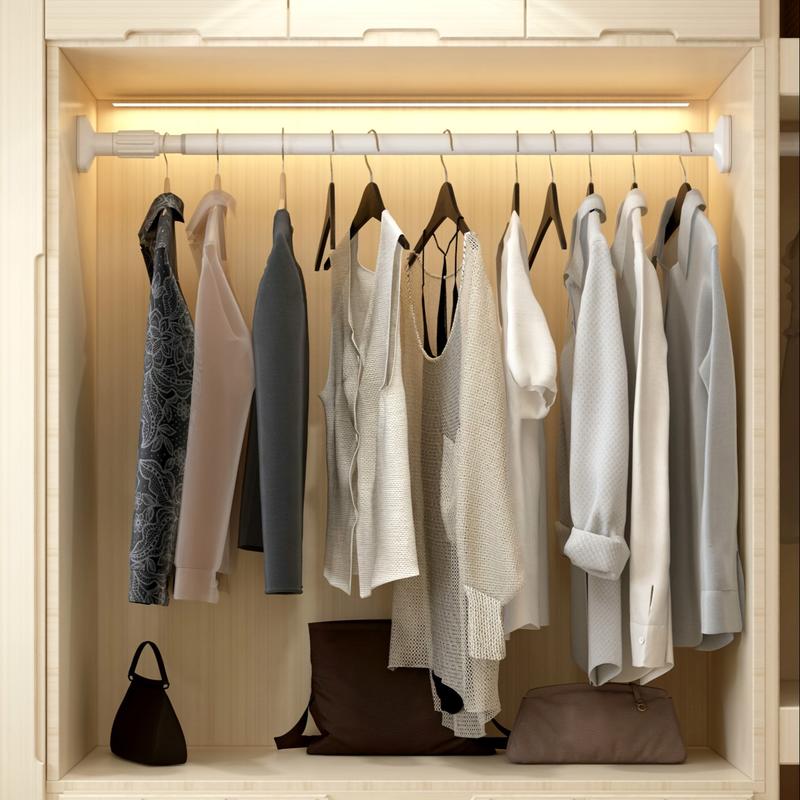 Product Introduction of 1pc Multifunctional Telescopic Rod - Easy Install, No Punching Required - Shower, Door, Wardrobe, Drying Rod - Bathroom Accessory 3