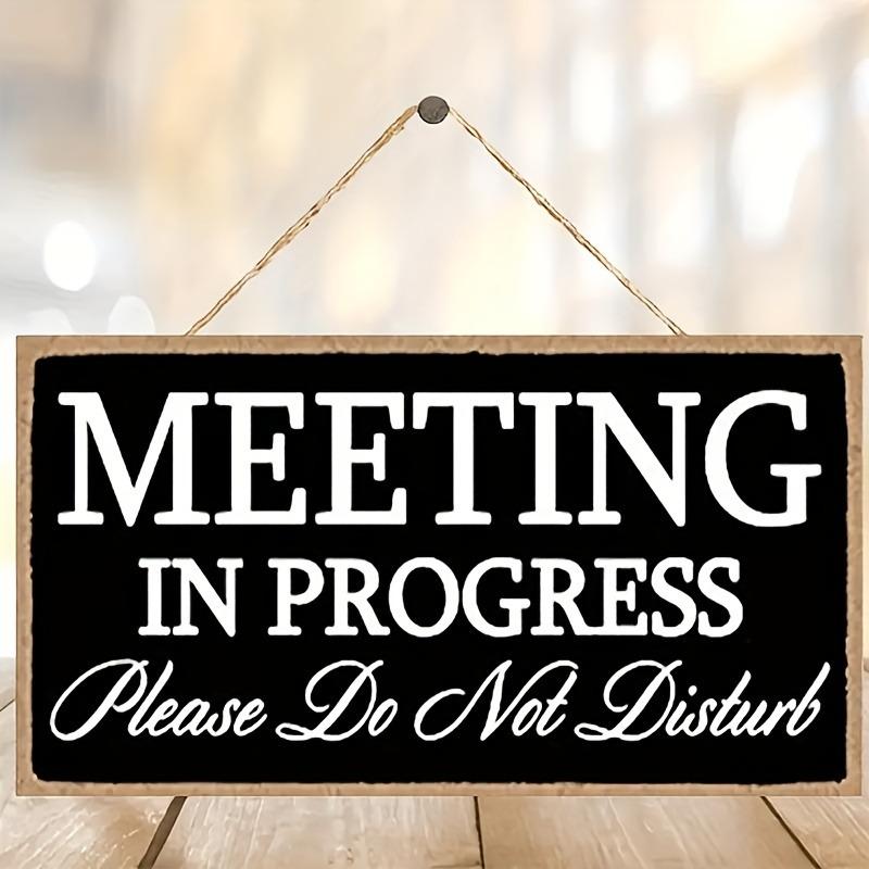 Product Introduction of Wooden hanging signs: the meeting is in progress, do not disturb door hanging signs, door plaques, conference room decorations and pendants Colorful Wall 30