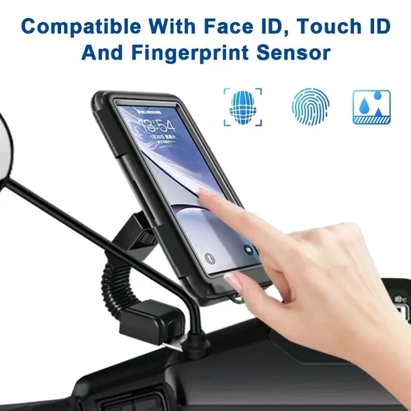 HOLDER SPION WATERPROOF DUDUKAN HP DI MOTOR ANTI AIR TEMPAT HANDPHONE