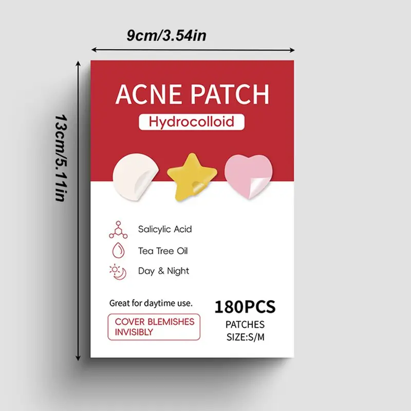 Miếng Dán Mụn Trứng Cá, Nhẹ Và Không Gây Kích Ứng, 360pcs / 180pcs, Chất Liệu Hydrocolloid, Nhiều Màu Sắc 8