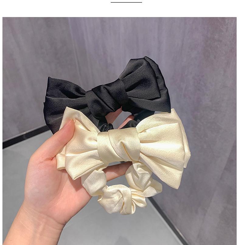 Product Introduction of Minimalist Bowknot Hair Ring High Elasticity Does Not Hurt Hair Low-Key Elegant Hair Accessories Suitable for Office Dating 2