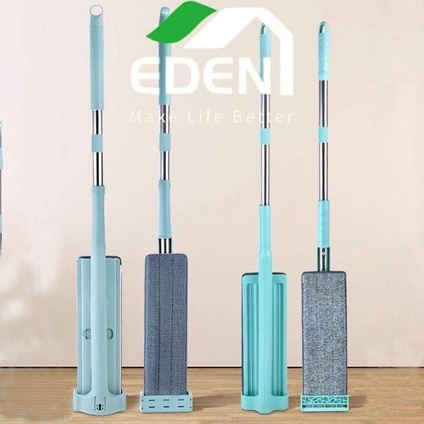 Cây lau sàn xoay 360 độ bông lau chữ nhật ô thấm hút tốt khô nhanh, dễ dàng làm sạch tặng 1 bông lau (tổng 2 bông lau) Cây Lau Nhà Inox cayla  umini