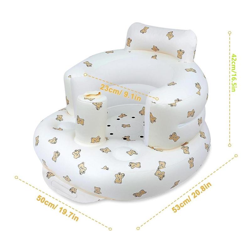 Cute Cartoon Bear Pattern Baby Chair, Baby Learning Seat, Soft Cushion Cozy Baby Chair for Newborns, Leaning Chair Infant & Toddler Furniture, Summer Gift, Girls Birthday Gift, High Chair, Girls Birthday Gift, Teddy Chairs Sets for Girl 7