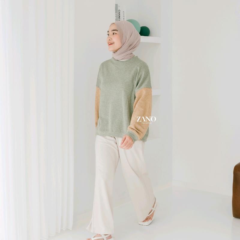 ZANO BASICS Sweater Jumbo Comby Atasan Wanita 7