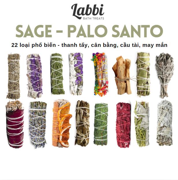 Labbi Tổng hợp xô thơm và thảo mộc xông nhà gỗ thanh tẩy thanh lọc không gian