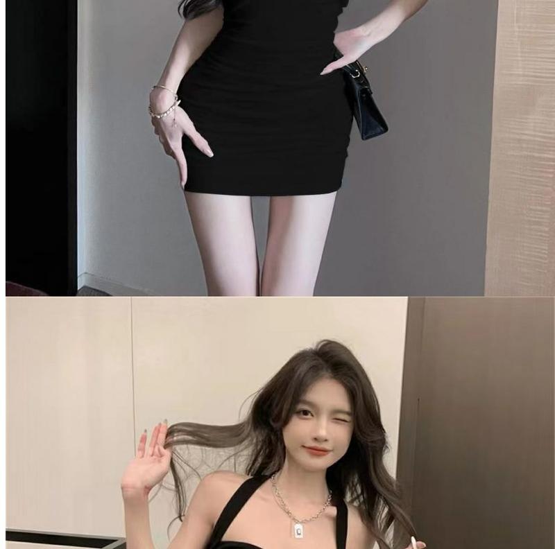 Product Introduction of Váy Cổ Yếm Phong Cách Dễ Thương Và Gợi Cảm, Trang Phục Mùa Hè Cho Nữ, Thiết Kế Đẹp, Bó Sát Eo Độc Đáo, Hông Xếp Ly Gợi Cảm Và Thanh Lịch, Váy Nhỏ 50