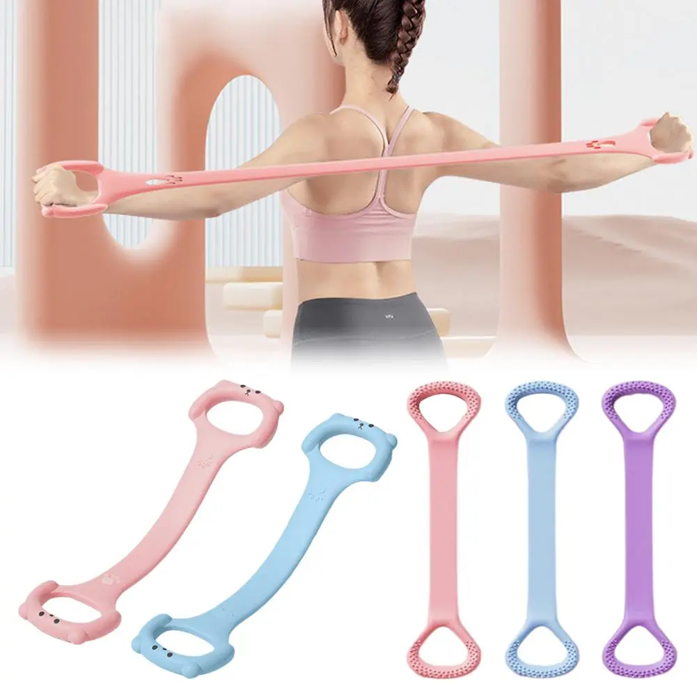 8-Type Fitness Puller Back Stretching Elastic Rope Resistance Training