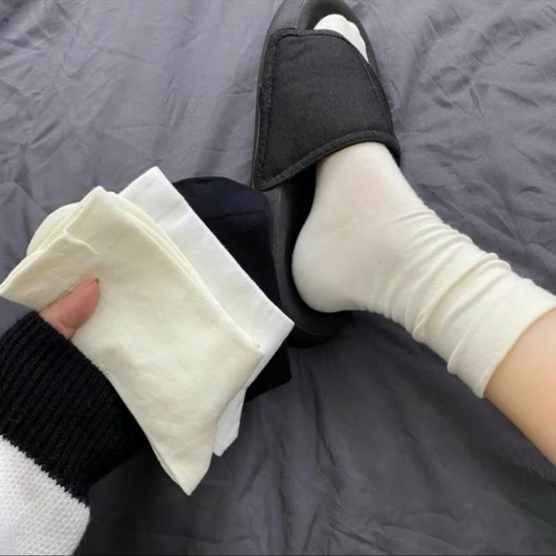 [Sản phẩm tặng] Tất Trơn Hàn Quốc Cổ Cao Kiểu Dáng Basic Tối Giản Chất Liệu Mịn 1