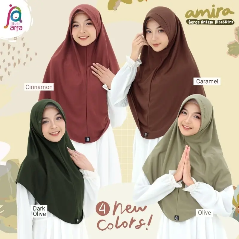 Jilbab Afra Arfa Amira Mocca Bergo Instan Remaja Pet Antem Bahan Kaos Premium Panjang Muslim 3