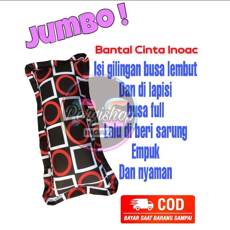 Bantal cinta busa inoac jumbo dewasa empuk bantal cinta soft lembut adem ukuran jumbo